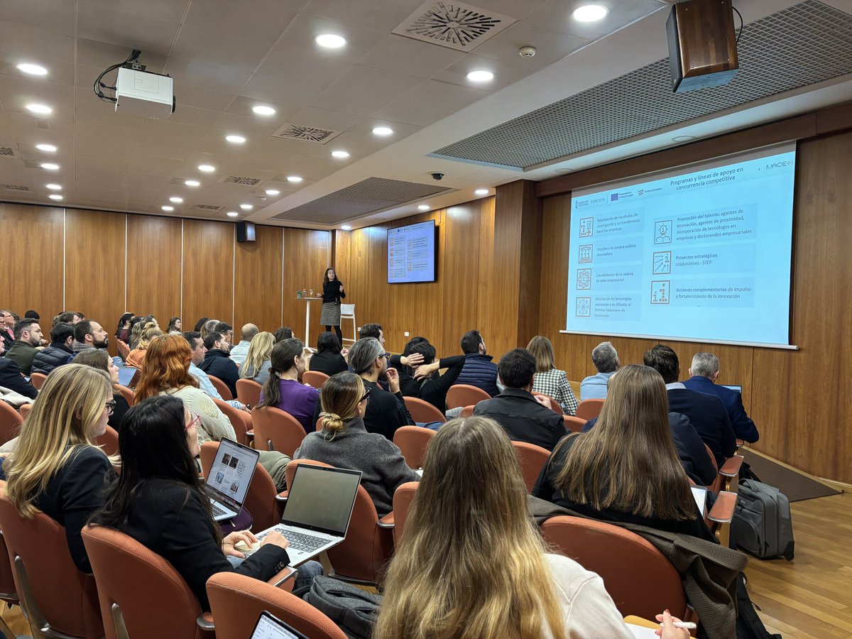ceeivalencia's tweet photo. Hoy, en ADEIT, reunimos a startups y pymes para informarles de las principales líneas de financiación pública en innovación 2026 con representantes de @CDTI_innovacion , @enisa, AVI, @GVAivace y @GVAivf.

➕ networking
➕ reuniones one to one

#FocusPyme https://t.co/pDCaUzTRtu