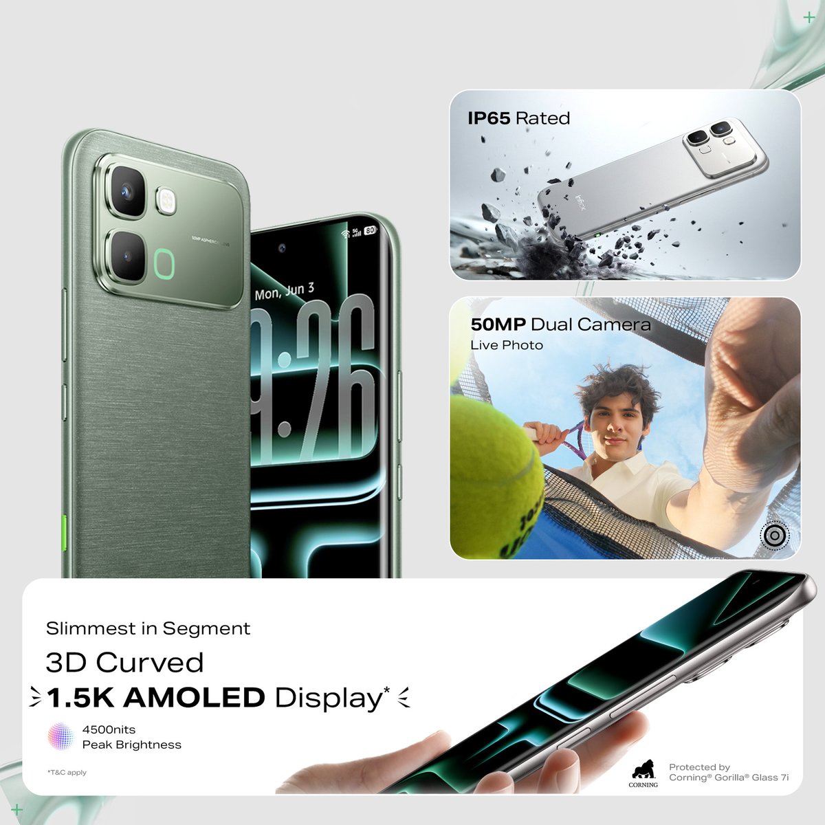 vinishkeshri12's tweet photo. #Infinix Note Edge 5G launched in India 🇮🇳.
Specs:
📱 6.78" 1.5K 120Hz LTPS 3D Curved OLED Display, 4500nits Peak 🔆, 1600nits HBM, Gorilla Glass 7i
🦾 Dimensity 7100
💾 LPDDR5X + UFS 2.2
📸 50MP + 2MP
🤳 13MP
🔋 6500mAh
🔌 45W
#InfinixNoteEdge #InfinixNOTEEdge5G
🧵1/3 https://t.co/Bt4R0WUknE