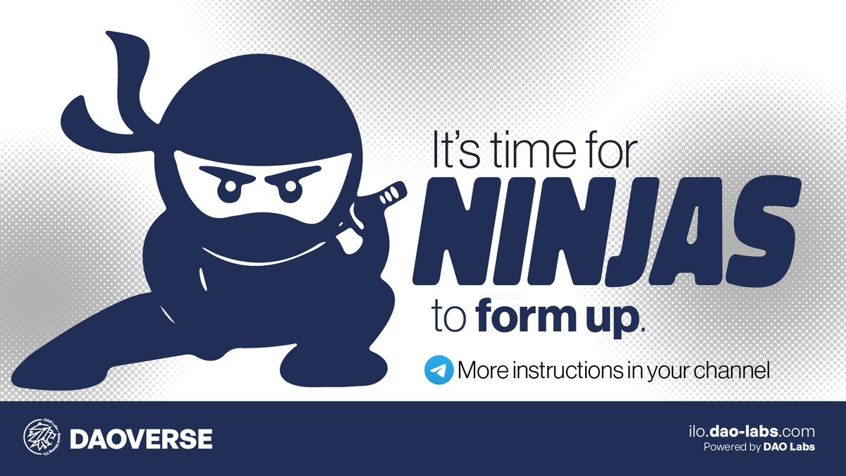 everyoung1991's tweet photo. Social Mining Ninjas, the shadows move…
Flash ops drop today. Arms crossed, ready, and waiting. High $$$ Points for the #SocialMining elite.
Who’s stepping up?
#NinjaMode @TheDAOLabs https://t.co/UbMkIUFy45
