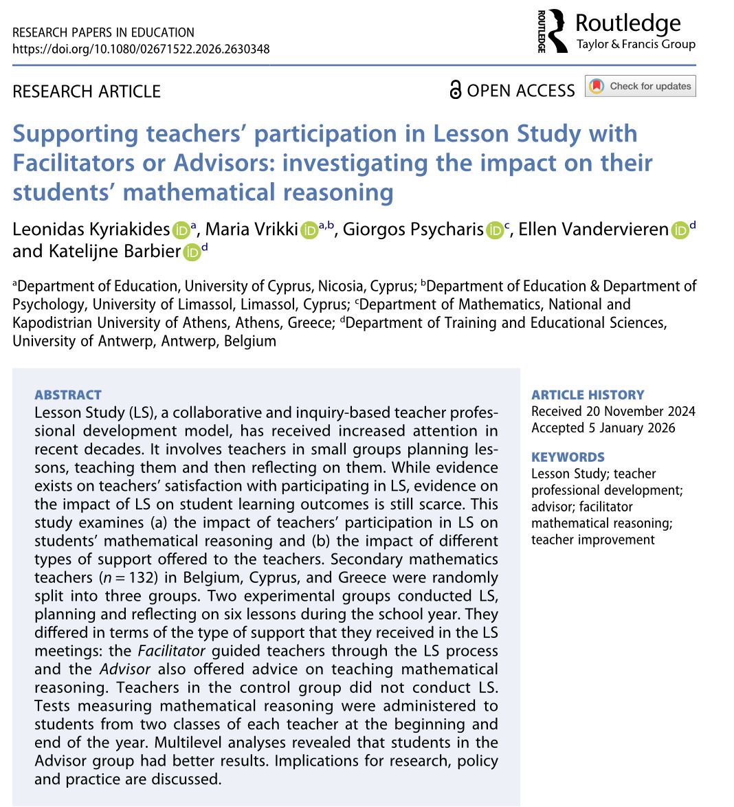 Research Papers in Education tweet media