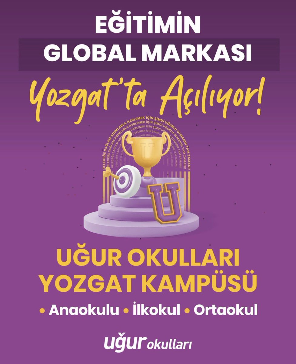 Uğur Okulları ailesi büyümeye devam ediyor!

2026–2027 Eğitim-Öğretim Yılı’nda Uğur Okulları Yozgat Kampüsü  Uğurlu öğrencileri ile buluşuyor. 💜
