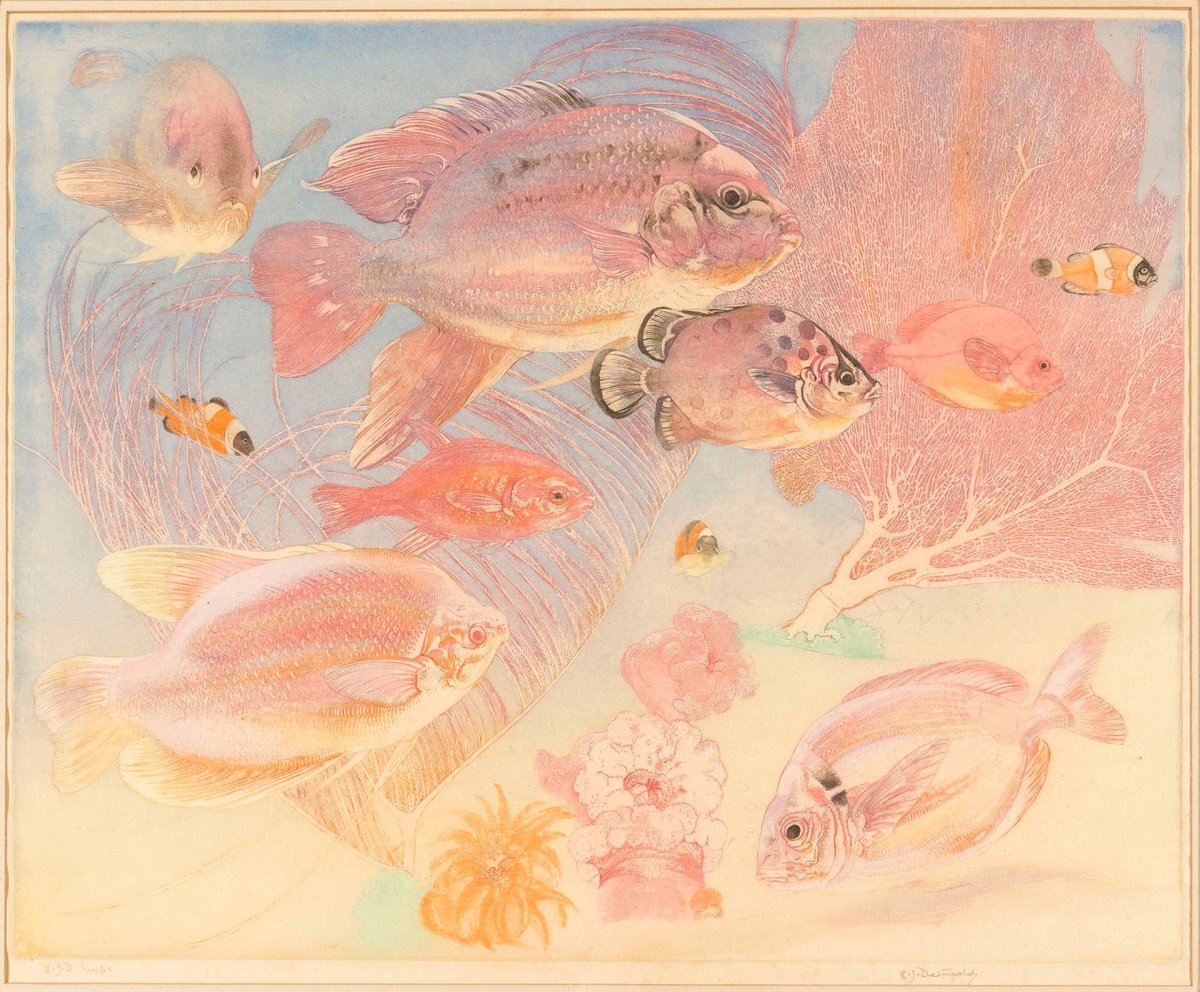 Edward Julius Detmold (British, 1883–1957): Jewels of the Deep ,1925