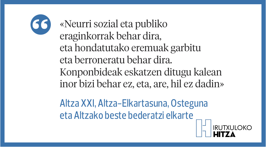 irutxulo's tweet photo. Gutuna | 'Bizi eta hil, Donostian ala Altzan', Altza XXI, Altza-Elkartasuna, Osteguna eta Altzako beste bederatzi elkarte, joan den astean Altzako txabola bateko sutean hildako pertsonaren inguruan.

🔗 https://t.co/tk19P4MEeH https://t.co/aaKajhc5b6