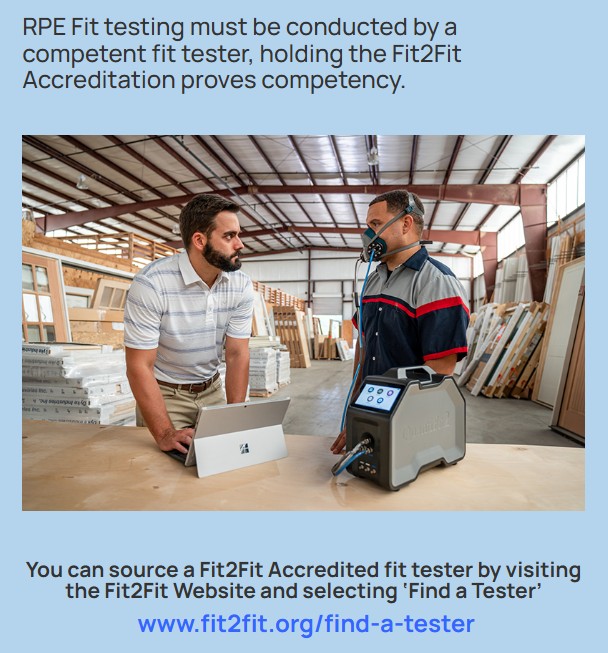 The Fit2Fit RPE Fit Test Providers Accreditation Scheme is designed to confirm the competency of those performing facepiece fit testing

Source an accredited fit tester by visiting Fit2Fit and selecting "Find a Tester"

🔗 ow.ly/DQep30mu67b
