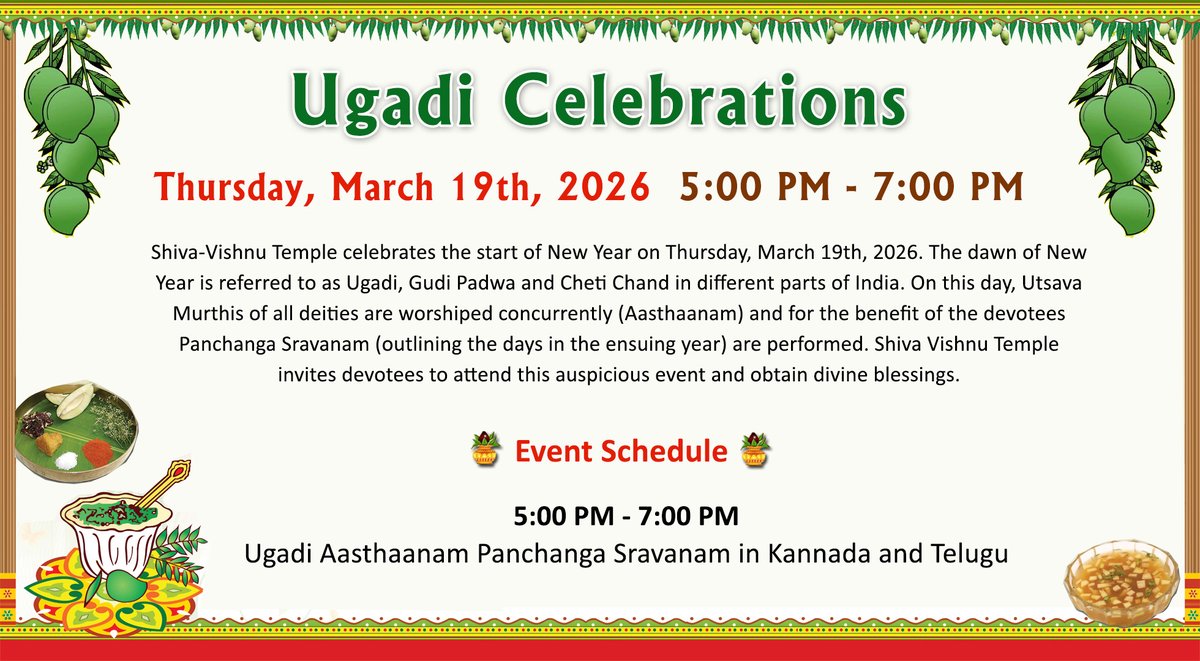 Ugadi Celebrations
Thursday, March 19th, 2026
livermoretemple.org/cms/wp-content…
