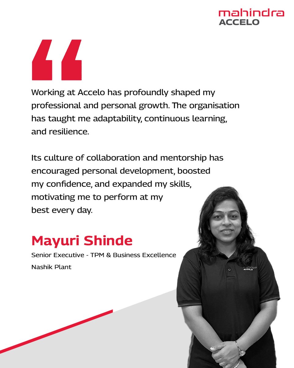 At Accelo, we empower our people to grow and thrive.

Collaboration and learning are at the heart of everything we do.

#MahindraAccelo #EmployeeTestimonial #Leadership #Learning