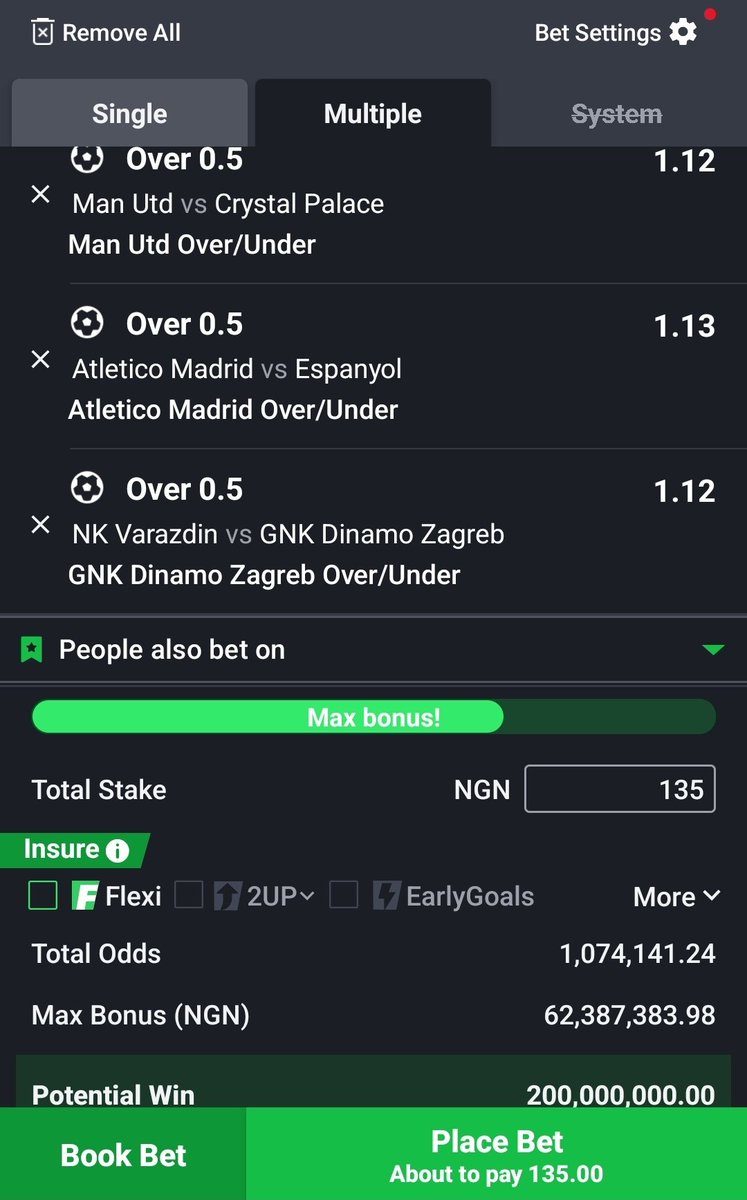 Never Underrate LOW STAKERS, Remember We Did the MEGA ODDS Last, We Gonna Repeat it Again, 40/40 X 45/45 X 50/50.

LET GIVE MASSIVE REPOST &amp; LOCKED INN ON THIS WELL ANALYSE &amp; DETAILED CODE.