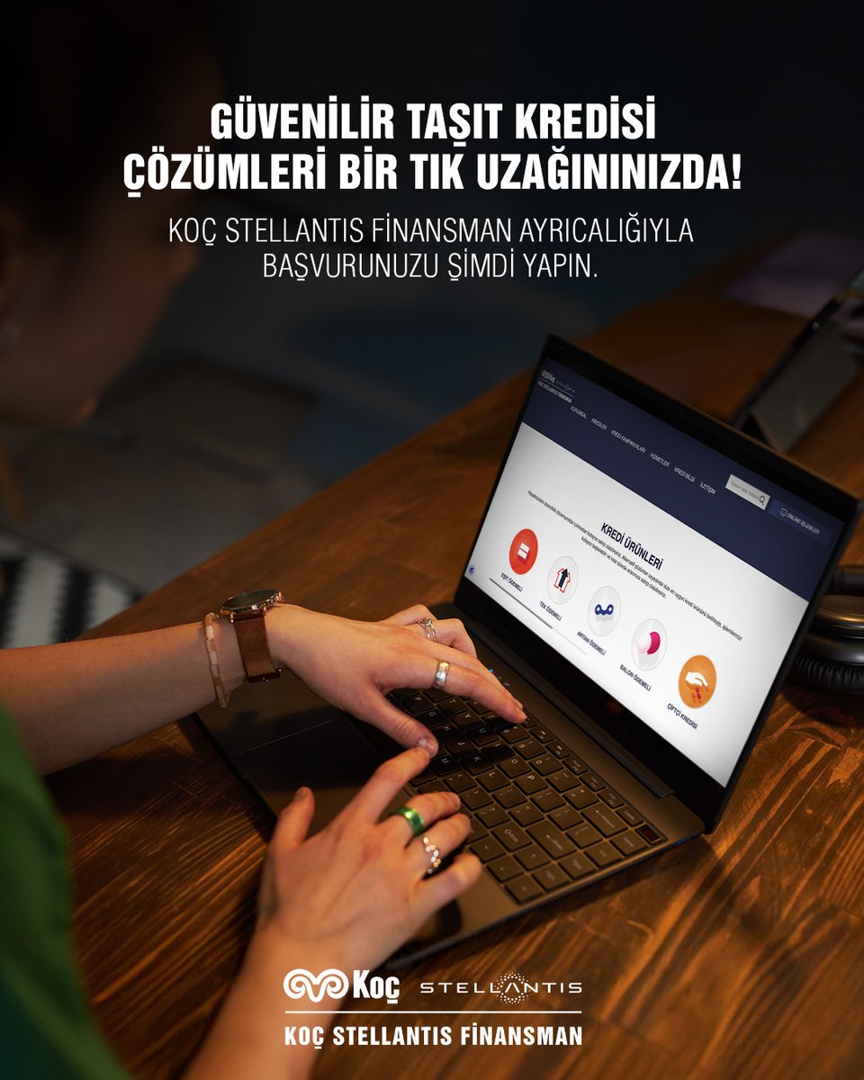 Zamanın değerli, finansman işlemlerini ertelemek zorunda değilsin.
Koç StellantisFinansman online başvuru ile her şey birkaç adım uzağında!

#KoçStellantisFinansman #TaşıtKredisi #OnlineBaşvuru