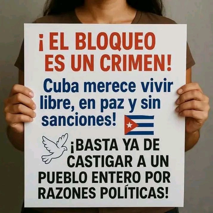 "el pueblo de Cuba, con la solidaridad de otros pueblos latinoamericanos, va a poder sortear y salir fortalecido".América es la Patria Grande que soñaron Bolívar y Martí#CubaVencerá#CubaEstáFirme#100AñosConFidel#MatancerosEnVictoria.
