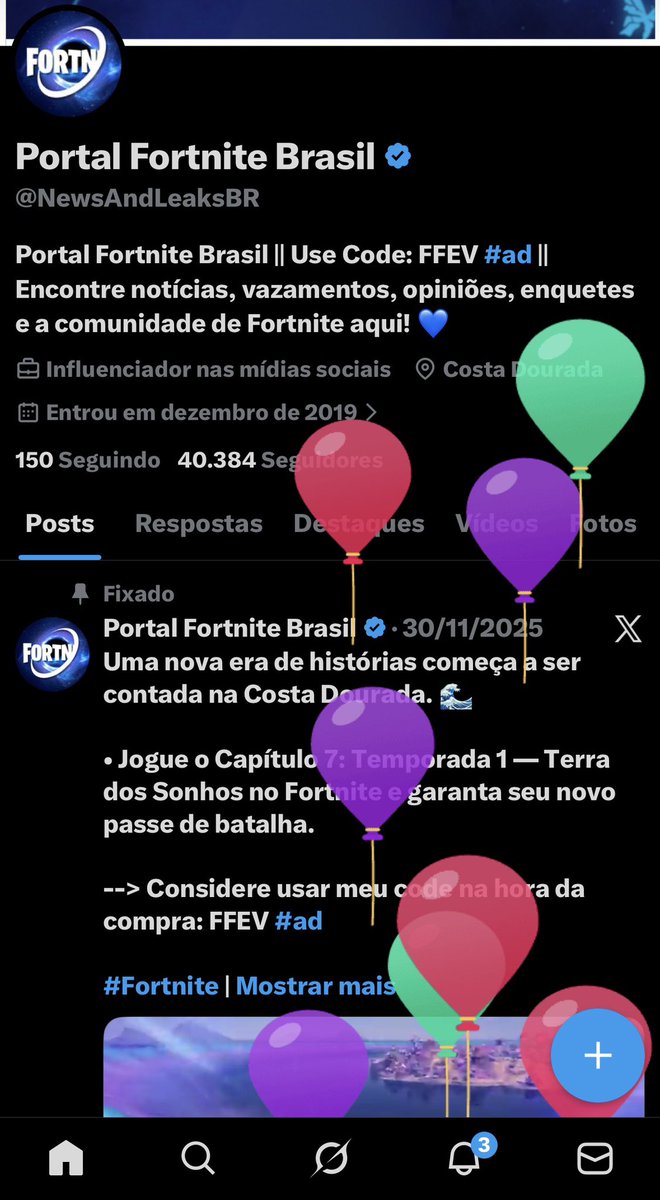 Portal Fortnite Brasil tweet media
