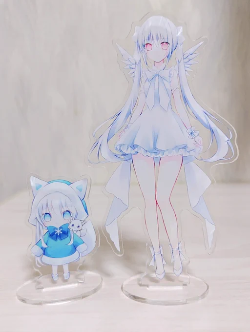白狼ちゃんと天使ちゃんアクスタです