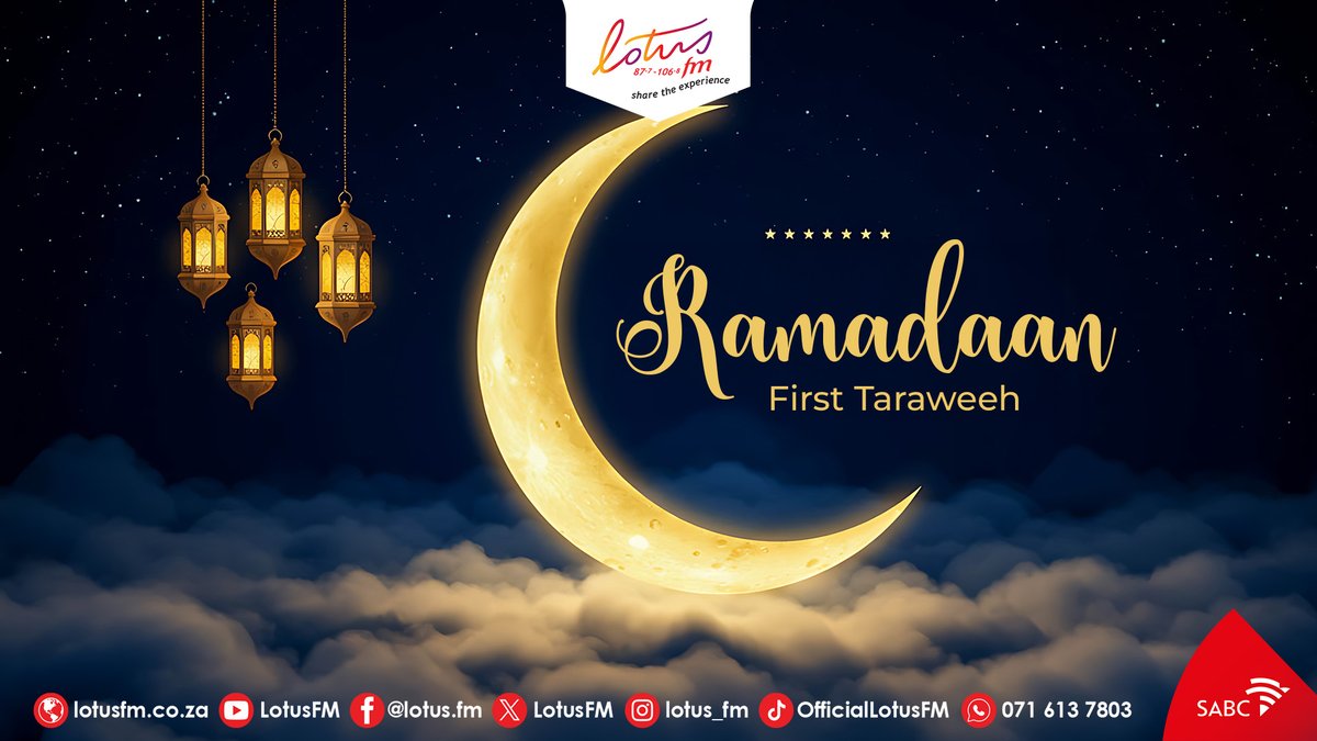 Lotusfm's tweet photo. As the crescent moon rises, we welcome the blessed month of Ramadaan 🌙✨

Join us for the First Taraweeh and step into a month of reflection, prayer, and spiritual renewal.

#LotusFM #ShareTheExperience #Ramadaan https://t.co/yQZ0tqBvjR