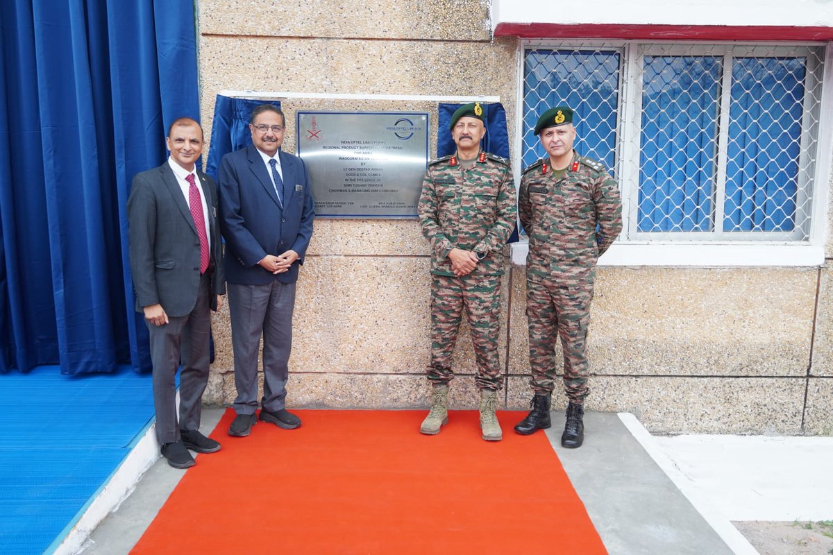 UBArea_IA's tweet photo. 🔭 POWERING THE FUTURE OF BATTLEFIELD VISION 🔧🇮🇳

A major leap in operational readiness! The Regional Product Support Centre (RPSC) of India Optel Ltd was inaugurated by Lt Gen Deepak Ahuja, DGOS &  Col Comdt on 18 Feb 2026 at Central Ordnance Depot, Agra.
As a Single Point of Contact for all opto-electronic equipment of the Field Army, RPSC will ensure faster support, seamless maintenance & enhanced mission capability.
When vision sharpens, victory follows. Strengthening eyes on the front, strengthening Bharat’s resolve.

🔭 रणभूमि की दृष्टि को नई शक्ति 🔧🇮🇳

भारत की सैन्य तैयारी में ऐतिहासिक कदम! 18 फरवरी 2026 को सेंट्रल ऑर्डनेंस डिपो, आगरा में Lt Gen Deepak Ahuja, DGOS & Col Comdt द्वारा India Optel Ltd के Regional Product Support Centre (RPSC) का उद्घाटन किया गया।
यह केंद्र फील्ड आर्मी के सभी ऑप्टो-इलेक्ट्रॉनिक उपकरणों के लिए Single Point of Contact के रूप में कार्य करेगा—तेज़ तकनीकी सहायता, बेहतर रखरखाव और अधिक प्रभावी मिशन क्षमता सुनिश्चित करेगा।
दृष्टि सशक्त तो विजय सुनिश्चित। आत्मनिर्भर भारत, सशक्त सेना।

#IndianArmy #IndiaOptel #AtmanirbharBharat #OperationalReadiness #UttarBharat #स्वदेशी #सशक्तसेना 🇮🇳

@adgpi @panchshulpulse @PRODefDehradun @suryacommand @IbexRadioTarana @radioibextarana @voiceofspiti @PoohCrs8913 @ProDefLko @SpokespersonMoD @DefMinIndia