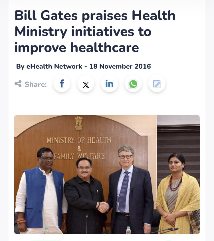 Both Bill and Melinda Gates are on a mission to get every woman and child tracked and vaccinated. 
Executing their plan since a decade is none other than <a href="/JPNadda/">Jagat Prakash Nadda</a> 

And mind you, the govt is not responsible or accountable for the vaccine side effects!