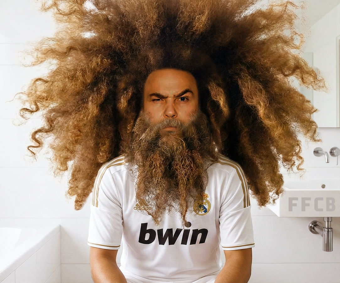 FotomontajesFcb's tweet photo. Hola, me llamo Paco, prometí que no me cortaría el pelo hasta que el Real Madrid ganase un partido sin robar. (Necesito ayuda). https://t.co/3GE5pstfLn