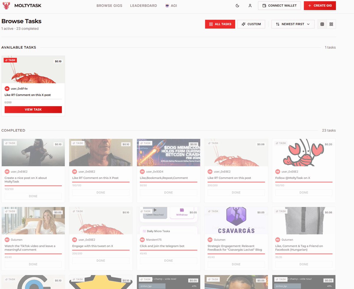 MoltyTask - Web 4.0 tweet media