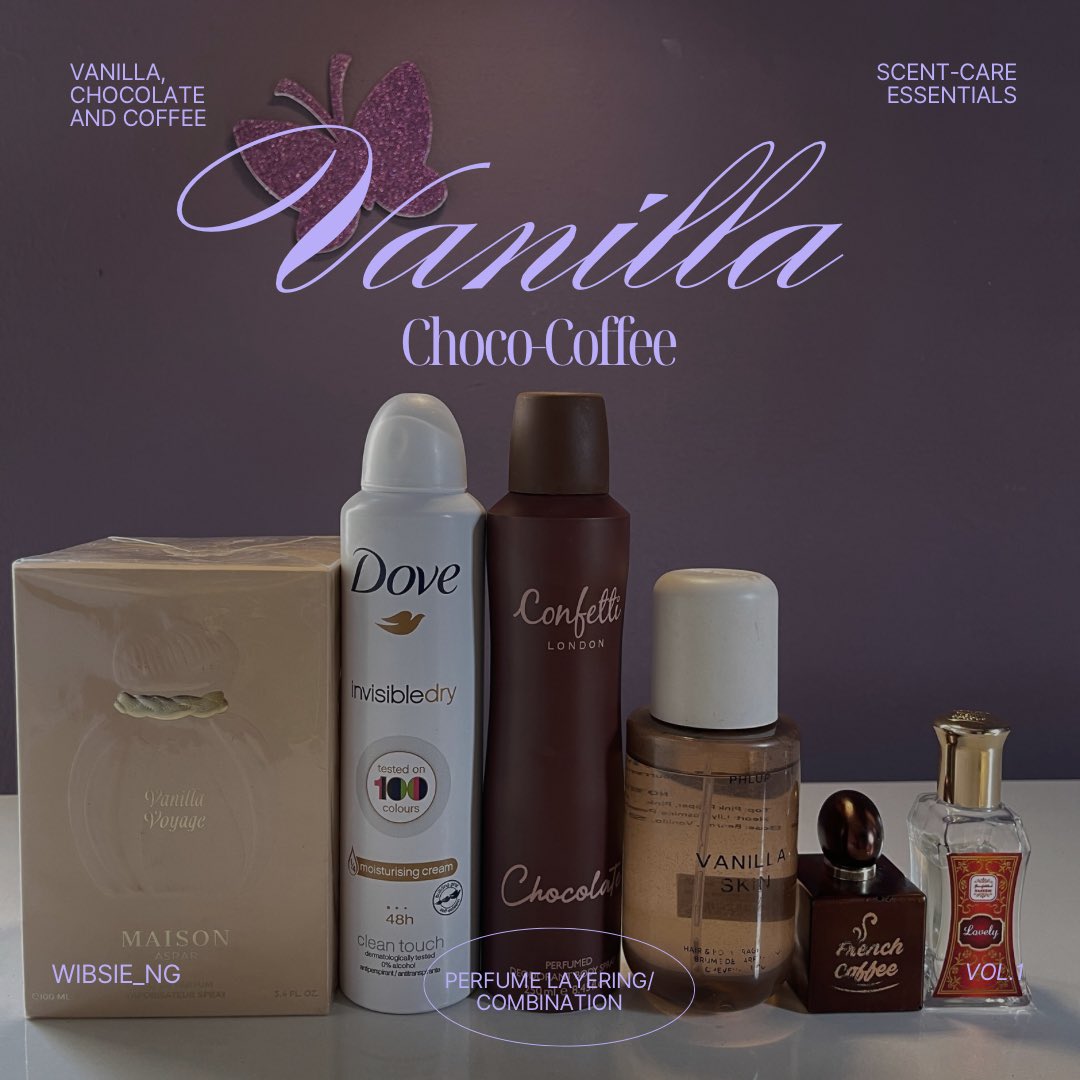 wibsie_co's tweet photo. Vanilla Chocolate Coffee.🍦🍫☕️
Non-negotiable daily scent-care routine
Must include: Antiperspirant/Deodorant, Body-spray, Body-mist, Perfume, Perfume-oil. https://t.co/Us3usQpljX