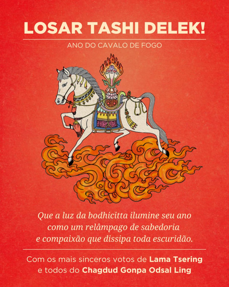 Hoje é Losar, ano novo tibetano!
Ano 2153, do Cavalo de Fogo.
Que tudo possa ser auspicioso!