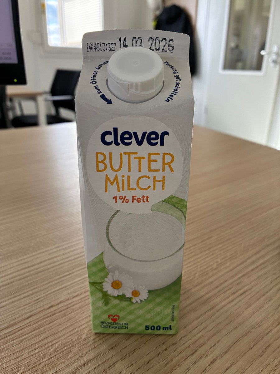Hallo ⁦<a href="/BILLA_AT/">BILLA</a>⁩ , wenn ich Wasser trinken wollen würde, dann hätte ich mir Wasser gekauft und nicht eure Clever Buttermilch!! Selten sowas ekelhaftes getrunken!!