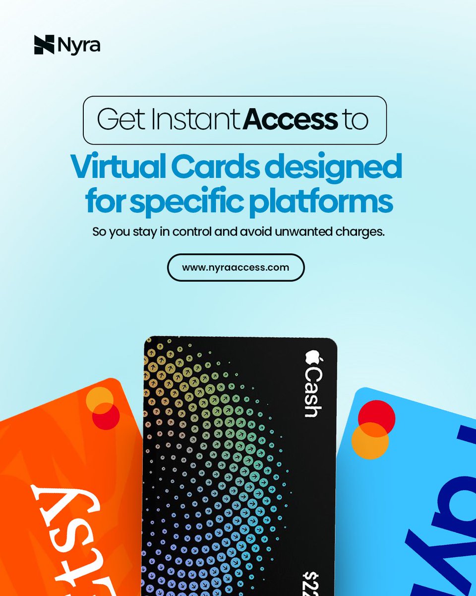 You do not need one card for everything.

You need the right card for the right platform.

Control the limit.
Control the purpose.
Avoid random debits you did not plan for.

That is what access looks like.

nyraaccess.com