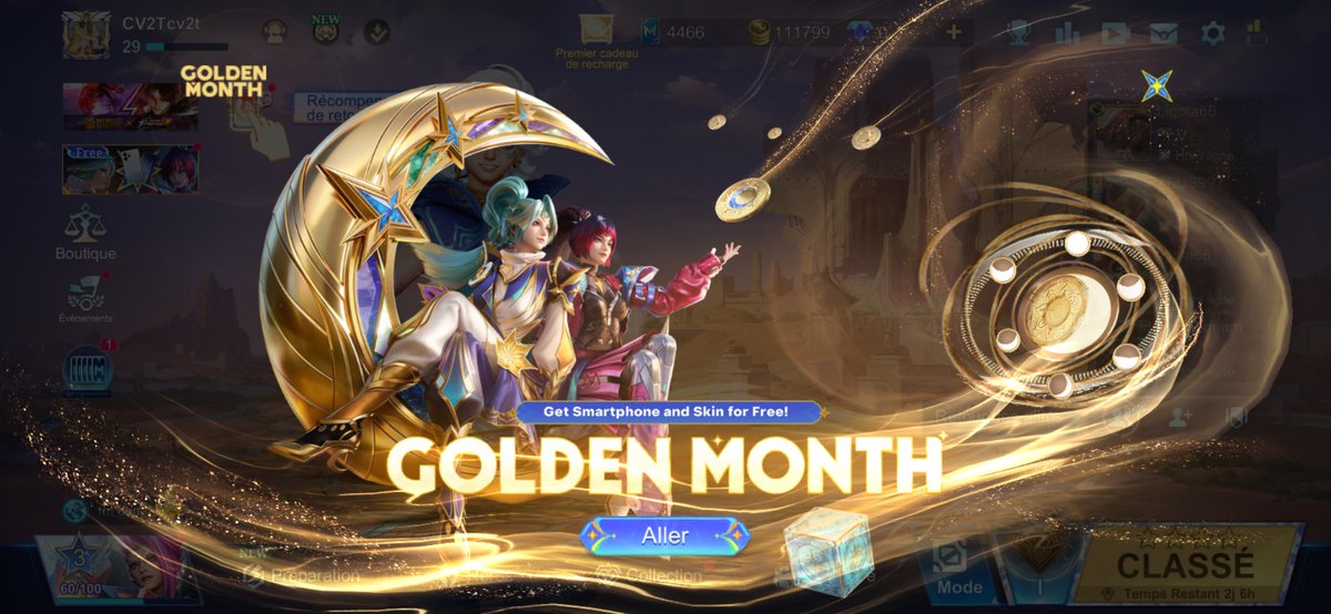 cv2tcv2t's tweet photo. 🚨Mobile Legends bang bang 

L’évent Golden Month est LANCÉ ! Du 17/02 au 02/04 : events non-stop, SKINS collector (Lancelot/Odette duo + Hilda Starlight) 
TIRAGE POUR GAGNER 10 000 SMARTPHONES GRATUITS ! 🏆📱

Qui va choper un PHONE à travers cet événement ? 

Tu joues quoi ce soir ? 👀
 #cv2t #MLBB #GoldenMonth #MobileLegends