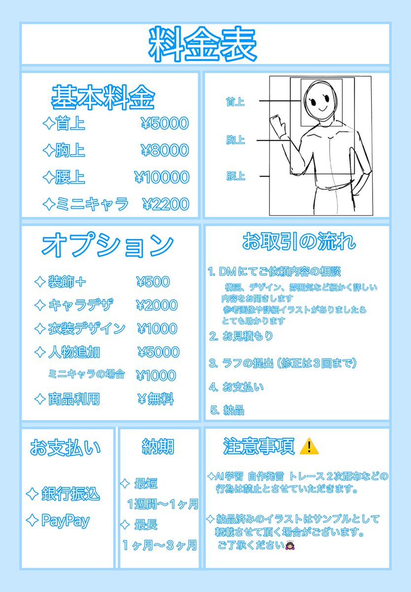 Maguroo__oO's tweet photo. 【急募❕❕】

リアルが少し落ち着いたので有償依頼を受付ようと思います！！🫧

体調と相談の上、少しでも早く納品できるように頑張ります！！

詳細は画像1枚目をご確認のうえ
ご連絡お願いいたします🙇🏻‍♀️
お見積もりだけでもお気軽にご相談ください！！🙌🏻🙌🏻

 #イラスト依頼 #有償依頼 https://t.co/1zTqPODVHt