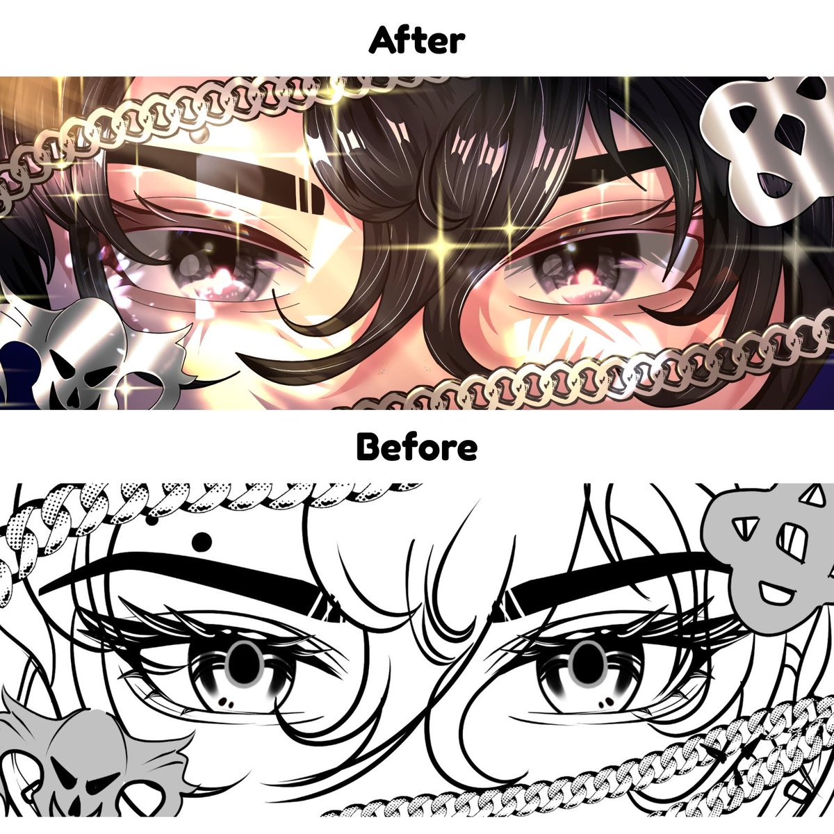 Before → After 👀

Same eyes… but now they shine
Which version do you like more? ♡