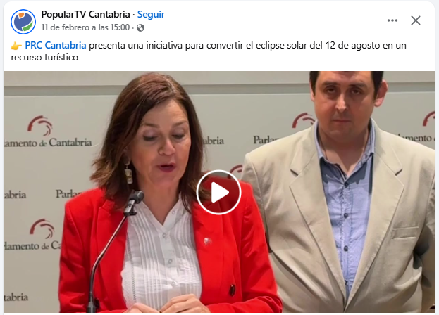 He de reconocer que me he reído. Se llega, en el afán por turistificar todo, a puntos realmente increíbles. Pero después de haber leído en proyectos reales la idea de "turismo eólico" o de "turismo de teleféricos", ya todo es posible. Turismo de eclipses.