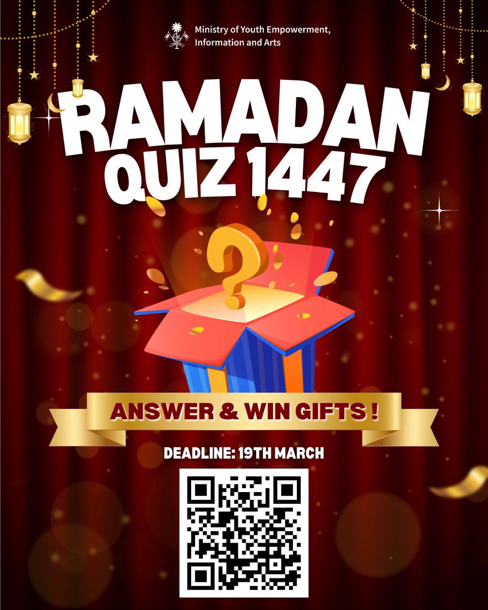 Take part in our online Ramadan quiz and stand a chance to win a special gift basket! 

Take the quiz here: forms.gle/sNGPKLtod87zRN…
