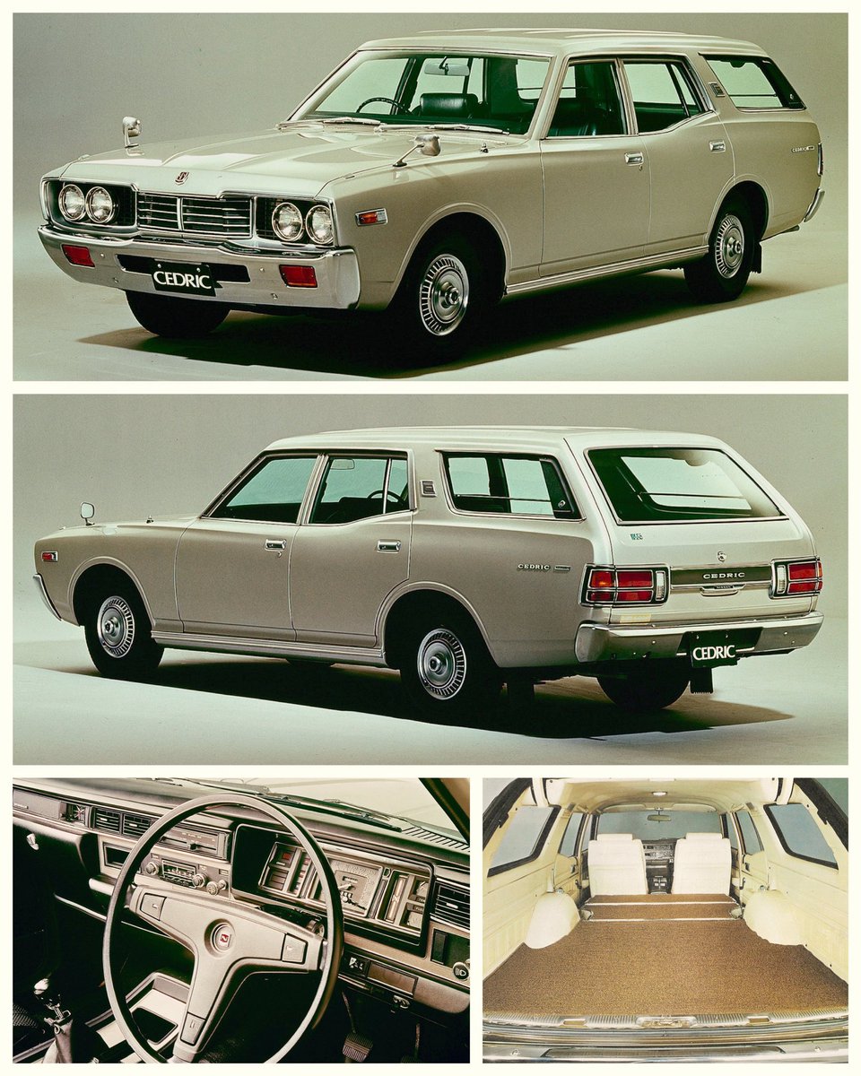 JapaneseIcons's tweet photo. It’s another #WagonWednesday, and here’s one of our favourites, the fourth generation Nissan Cedric 330 Series from 1975, sold as the Datsun 200C-280C overseas. So when was the last time you saw one? 🤍
#NissanCedric #Datsun #200C #220C
#260C #280C #日産 #セドリック https://t.co/5JVPt8N959