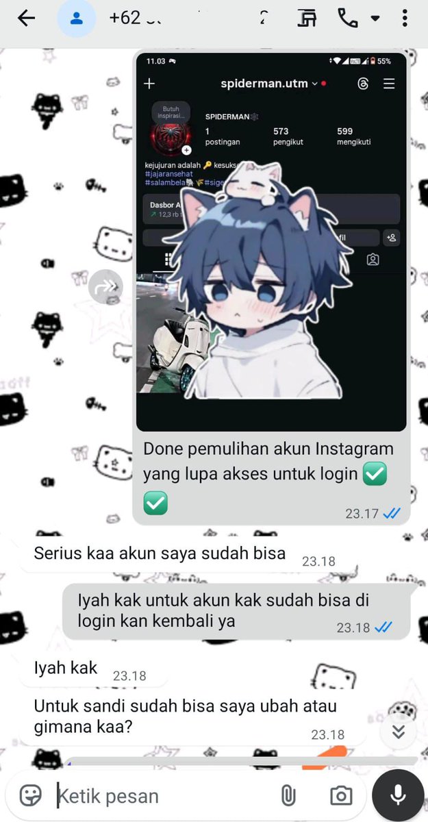 weavrying's tweet image. JASA pemulihan Akun &amp;amp; HAPUS AKUN 
Lacak lokasi, Hack 📲

FUL TESTIMONI ✅

~ Akun lupa password/ke hack 
~ Jasa sadap wa 
~ Jasa suspend / unsuspend akun 
~ Jasa hack &amp;amp; Pemulihan aku  

Tiktok, Gmail, Instagram, Twitter, Facebook,Telegram DLL 

Cek WhatsApp di Bio ☎️