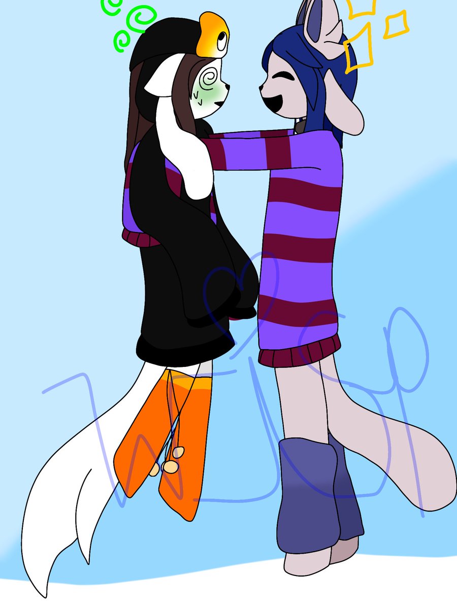 Pengu and Ovie!
Ovie is my friends Temmie, and Pengu is my Temmie. Both Temmies are totally good friends
#Temmie_AU #UndertaleAU