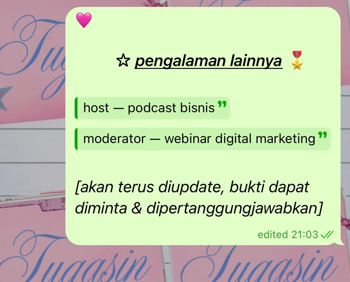 Nata💌 Joki 1k+ Testi tweet media