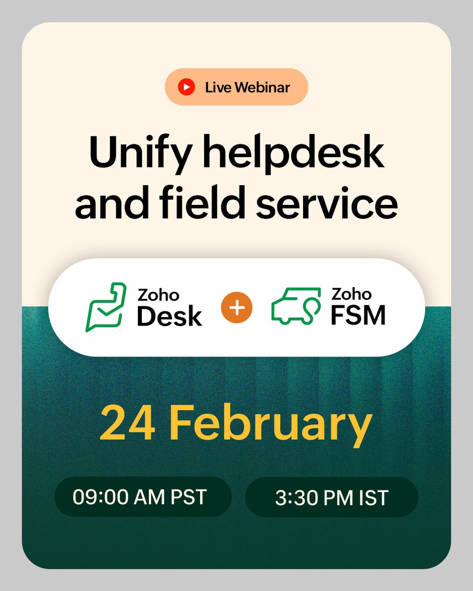 Zoho Desk tweet media