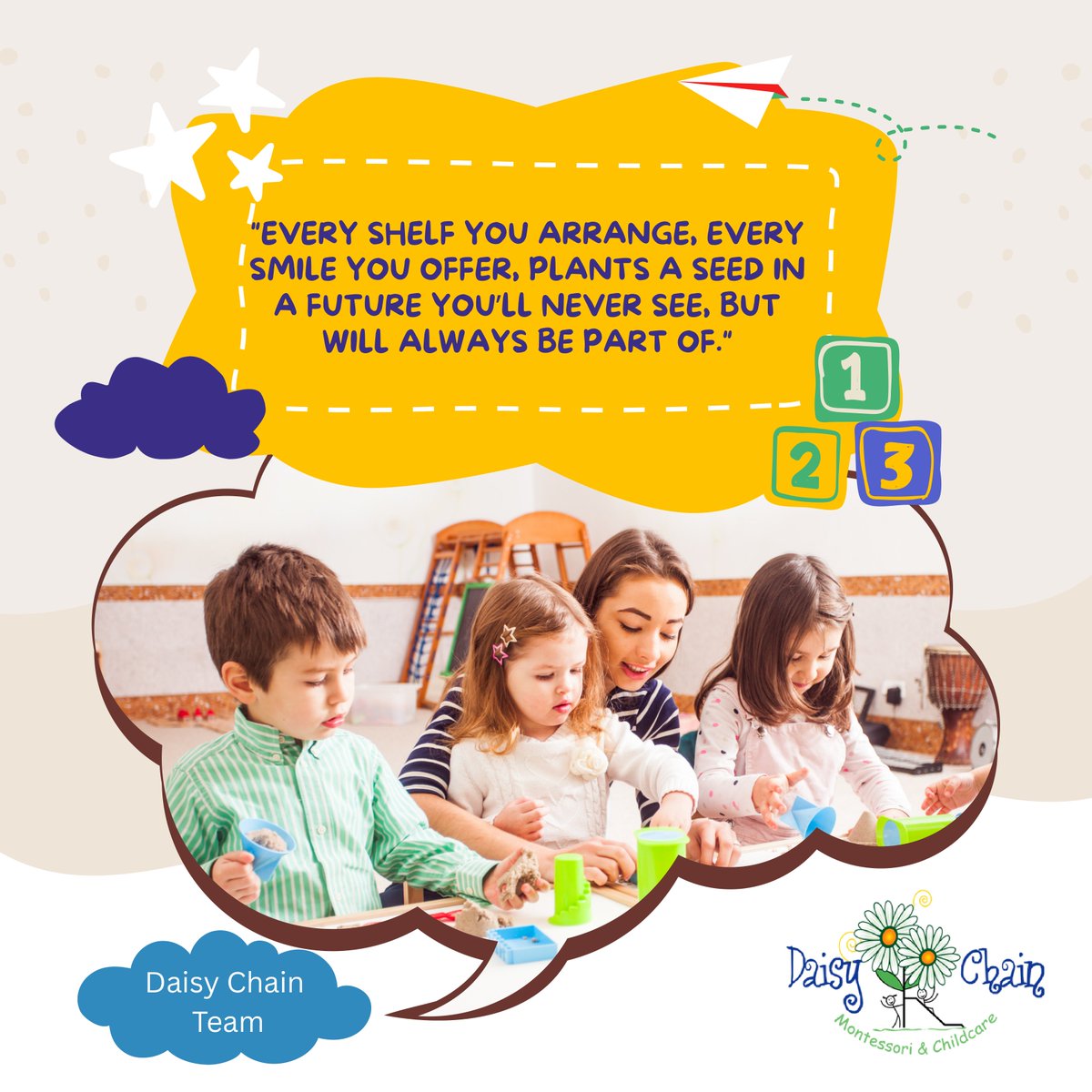 daisychaindub's tweet photo. #MontessoriJobs #EarlyYearsCareers #JoinOurTeam #ChildLedLearning #daisychaincare #childcaredublin #daisychaindub #jobfairy https://t.co/iC5gbBMCcv
