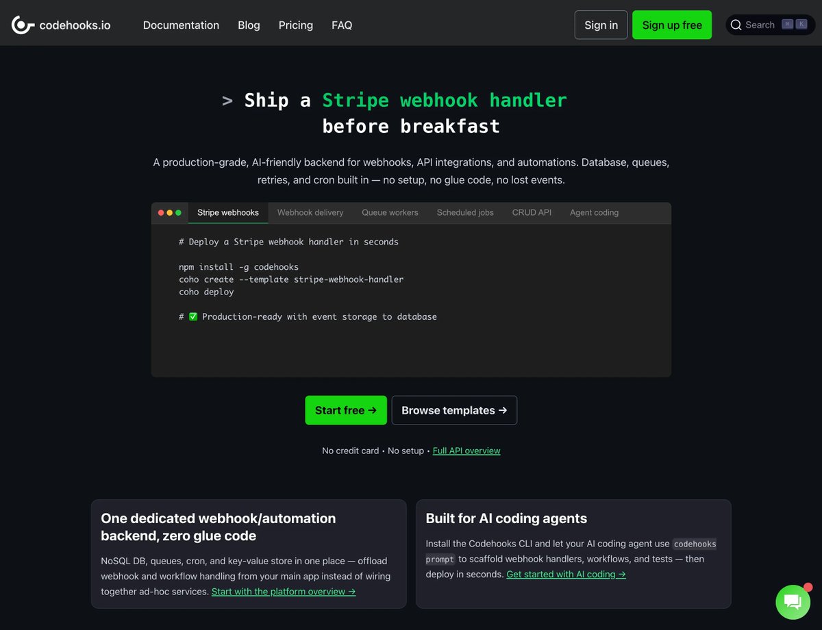 PraneetBrar's tweet photo. Codehooks launched on Aura++.  

Built by @codehooksio, Codehooks is redefining how developers connect and automate their backend systems. From instant APIs to seamless data hooks, it empowers teams to build smarter, faster, and with zero setup hassle. Designed for creators who prioritize speed and scalability, Codehooks makes backend innovation effortless.  

https://t.co/719xv8c5qe  

What possibilities would this unlock for your next app or integration?  

Launch your project on https://t.co/VTPqAI59ww and get featured on our social media and blogs.