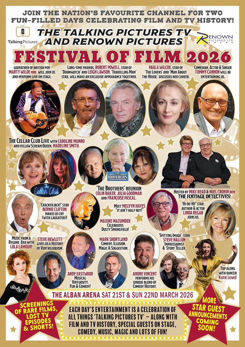 TalkingPicsTV's tweet photo. Delighted that #JaneMilligan, @goonchild4 daughter of #SpikeMilligan, will be introducing a rare, lost short of #TheGoons, with #RichardUsher of the #GoonSociety, that has been found and restored on the Sunday 22nd March at our Festival event at St Albans! https://t.co/qAedDOJDXR