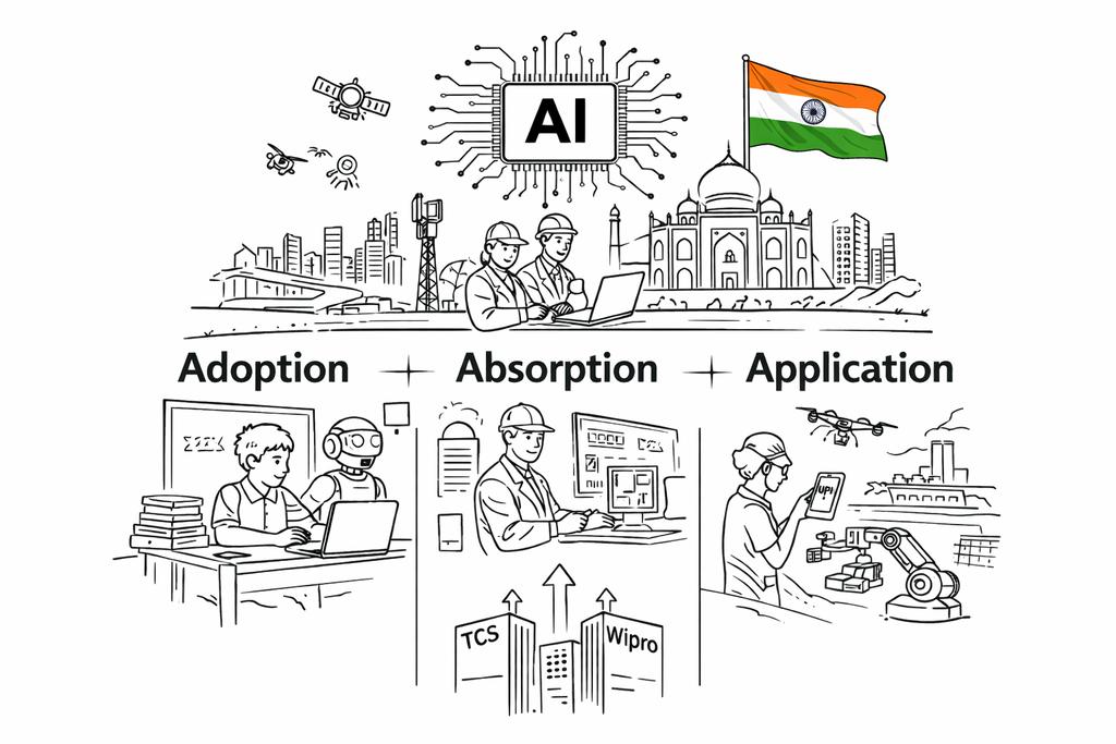 ramgopal_rao's tweet photo. Have been hearing the word AI more than anything else over the last two days. 

Jobs is one concern. The future of our SaaS companies is another.

𝗛𝗲𝗿𝗲 𝗶𝘀 𝗺𝘆 𝘁𝗮𝗸𝗲 𝗳𝗼𝗿 𝘁𝗵𝗲 𝗻𝗲𝘅𝘁 𝟱-𝟳 𝘆𝗲𝗮𝗿 𝗵𝗼𝗿𝗶𝘇𝗼𝗻. 

India must follow a 3A strategy. 𝐀𝐝𝐨𝐩𝐭𝐢𝐨𝐧, 𝐀𝐛𝐬𝐨𝐫𝐩𝐭𝐢𝐨𝐧 and 𝐀𝐩𝐩𝐥𝐢𝐜𝐚𝐭𝐢𝐨𝐧.

We did not invent the internet. Yet we built one of the largest IT services industries in the world around it.

We did not invent mobile telephony. Yet we created the world’s largest and most affordable telecom networks.

We did not invent digital payments. Yet today UPI is a global case study in scale and inclusion.

We did not invent ICs. Yet, every 5th chip design engineer is Indian. 

We did not invent vaccines. Yet we became the pharmacy of the world.

Invention is of course important. But scale, execution and application matter just as much.

In my opinion, the same will hold true for AI. We can build powerful applications on top of foundational models. We can create AI products that solve Indian problems at Indian scale. I would like to see a new TCS, a new WIPRO or an Infosys emerge from AI led product companies, not just services.

On adoption and absorption, we must begin early. When children start learning a second language, AI literacy should be introduced as a  third language. Not coding alone, but understanding how to use, question and apply AI responsibly. While adoption needs to be policy driven, absorption can benefit from application of AI. 

Yes, some jobs will disappear. 

That has happened with every technology wave. But new roles will emerge in data, domain integration, AI governance, product engineering, Model validation,  AI ethicists, robotics engineers, Human AI interaction designers etc. 

If productivity of companies rises, governments have enough tax levers to ensure broader societal benefit.

India will be fine. 

But only if we move decisively on Adoption, Absorption and Application. #AI #3Astrategy 

--------------------------

PS: 𝗡𝗼𝘄 𝗹𝗲𝘁 𝗺𝗲 𝗮𝗱𝗱𝗿𝗲𝘀𝘀 𝘄𝗵𝗮𝘁 𝘄𝗶𝗹𝗹 𝗯𝗲 𝘁𝗵𝗲 𝗼𝗯𝘃𝗶𝗼𝘂𝘀 𝗰𝗿𝗶𝘁𝗶𝗰𝗶𝘀𝗺. 𝗪𝗵𝗮𝘁 𝗮𝗯𝗼𝘂𝘁 𝗳𝗼𝘂𝗻𝗱𝗮𝘁𝗶𝗼𝗻𝗮𝗹 𝗺𝗼𝗱𝗲𝗹𝘀? 𝗪𝗵𝗮𝘁 𝗮𝗯𝗼𝘂𝘁 𝘀𝗼𝘃𝗲𝗿𝗲𝗶𝗴𝗻 𝗔𝗜?

My take is, we should absolutely invest in our own compute infrastructure, our own datasets, our own models where it makes strategic sense. No serious nation can ignore that layer. Strategic autonomy in critical technologies is important.

But we must also be pragmatic. Foundational models are capital intensive, compute hungry and evolve rapidly. Even if a few countries build the largest models, the economic value will be created across millions of applications built on top of them.

India’s opportunity is twofold. Participate where we can build core capabilities. And at the same time, build world class applications at scale.