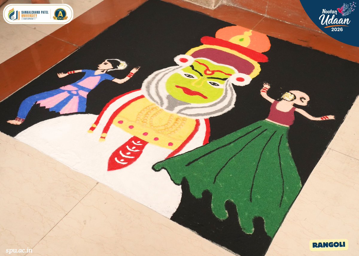 spuvsn's tweet image. Colors, creativity, and tradition beautifully came together during the Rangoli Competition at Udaan 2026. 🎨
📍 Sankalchand Patel University
#Udaan2026 #RangoliCompetition #CreativeExpression #CampusLife #StudentTalent
