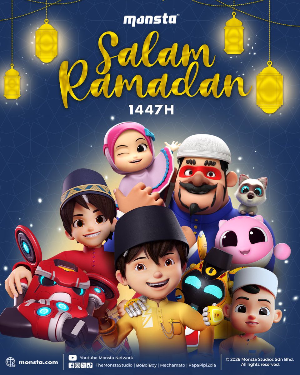 BoBoiBoy's tweet photo. Masa untuk perlahankan langkah, tingkatkan ibadah dan perbaiki diri 🤲

Salam Ramadan Al-Mubarak ikhlas dari kami di Monsta ✨ https://t.co/Jy3vC6vNWP