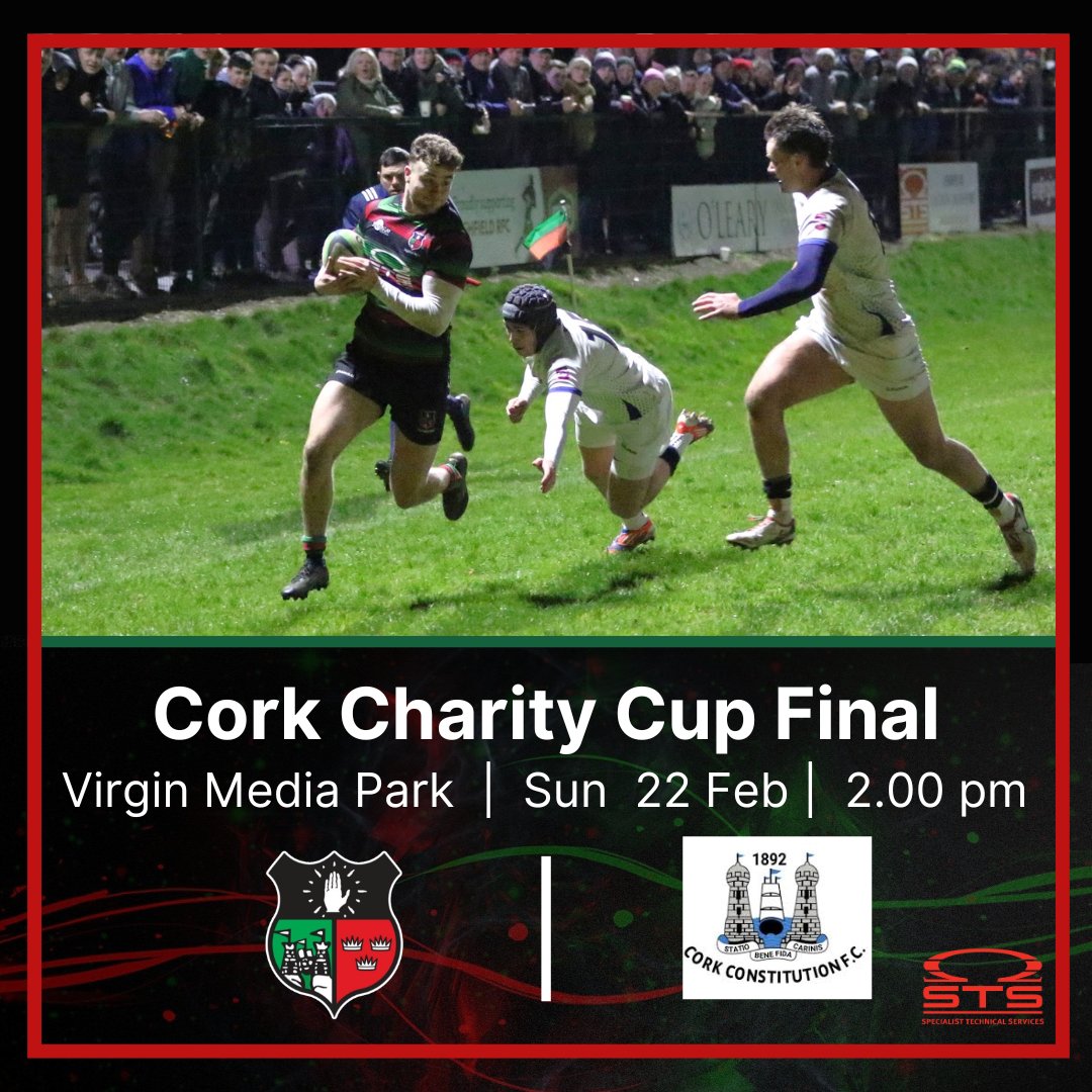 HighfieldRFC's tweet image. 🏆 Cork Charity Cup Final

🆚 @CorkConRugbyFC  

⏰ Sunday 2:00 pm

📍 Virgin Media Park