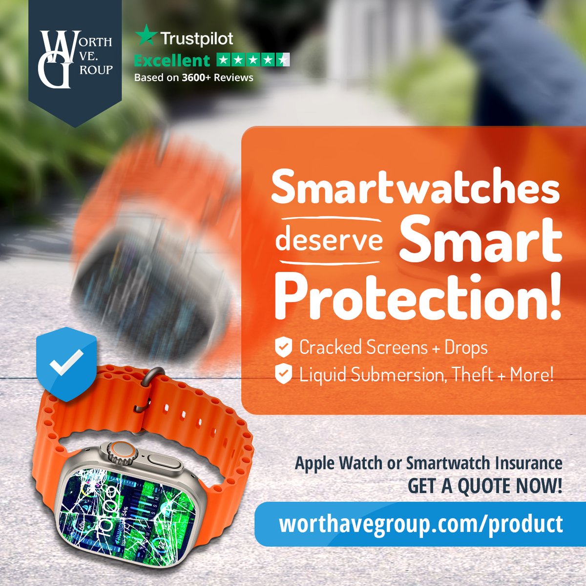 worthavegroup's tweet image. Make sure your Apple Watch or smartwatch is protected against accidental damage and theft. Visit worthavegroup.com/product to get started!
#AppleWatch #AppleWatchProtection #SmartwatchProtection #GalaxyWatch #PixelWatch