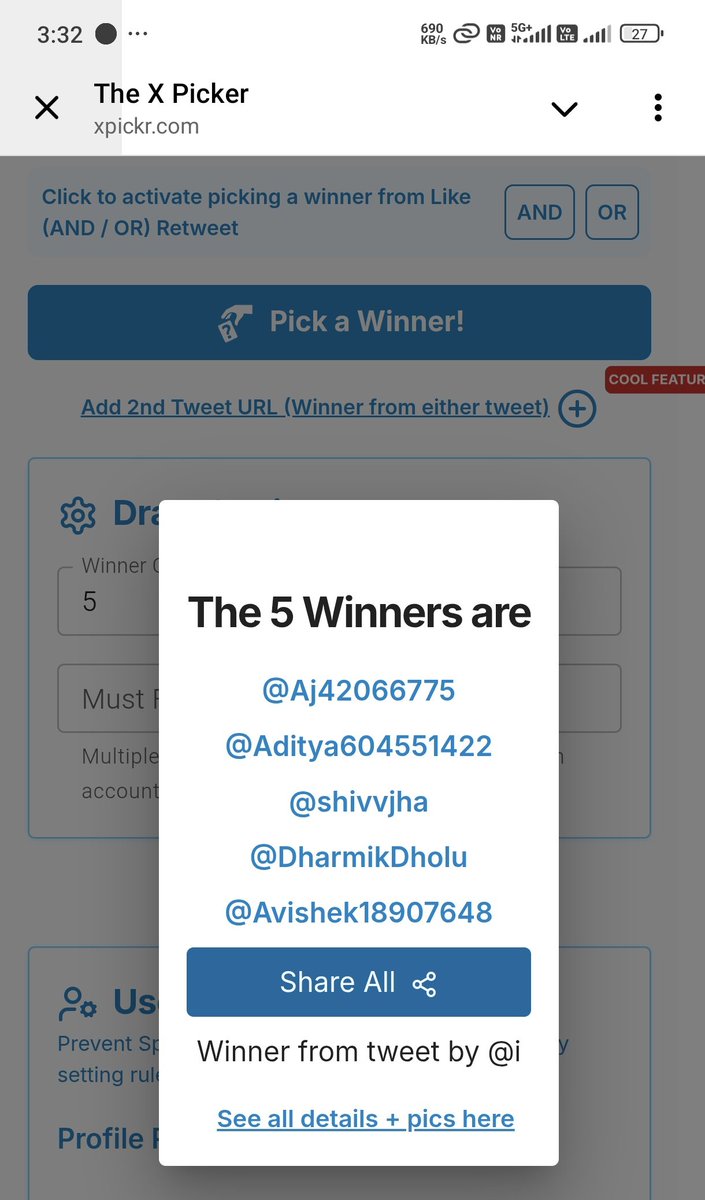 ~  <a href="/yososocial/">Yoso 👁️ - Social Prediction</a>  Giveaway Winners 🎉

🏆 <a href="/Aj42066775/">cryptocreator⚡⚡</a>
🏆 <a href="/Aditya604551422/">Aditya.eth | ETHGas ⛽</a>
🏆 <a href="/shivvjha/">S H I V 🫎</a>
🏆 <a href="/DharmikDholu/">Dharmik Dholu 🍊💊</a>
🏆 <a href="/Avishek18907648/">Avishek</a>

Verify here -  xpickr.com/draw/177140894…

Check your DM After 1-2min