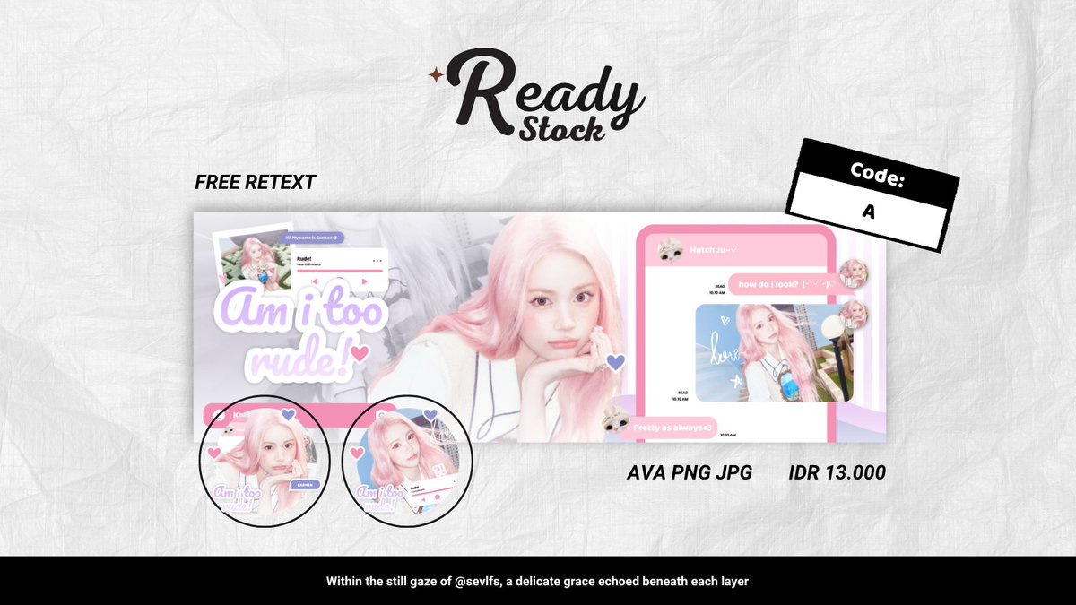 sevlfs's tweet image. selamatt soreee! help repost/rt yaa, thank youu&amp;lt;3          

aku membawa layout ready stock Carmen H2H pinky yang siap dibawa pulang melalui dm/tele aku sekarangg! price on pict dan payment by QRIS yaa~         

#zonauang #zonajajan
