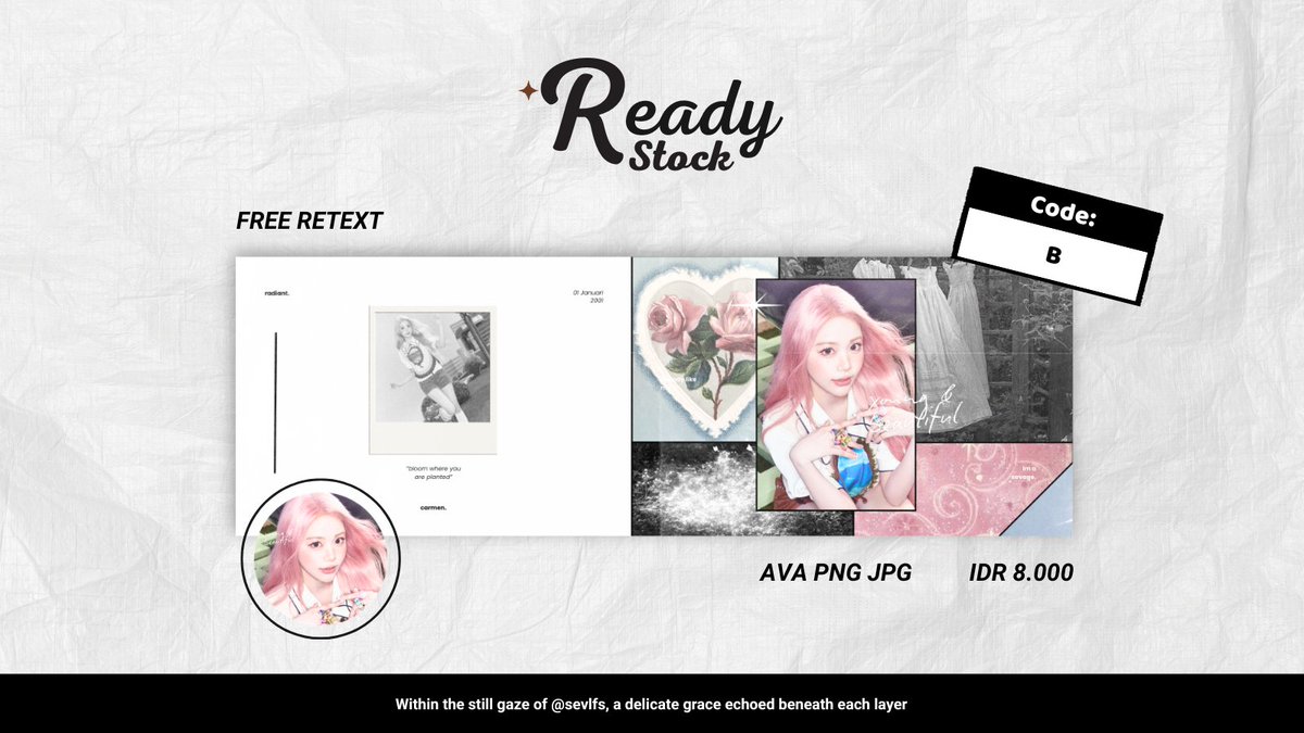 sevlfs's tweet image. selamatt soreee! help repost/rt yaa, thank youu&amp;lt;3          

aku membawa layout ready stock Carmen H2H pinky yang siap dibawa pulang melalui dm/tele aku sekarangg! price on pict dan payment by QRIS yaa~         

#zonauang #zonajajan