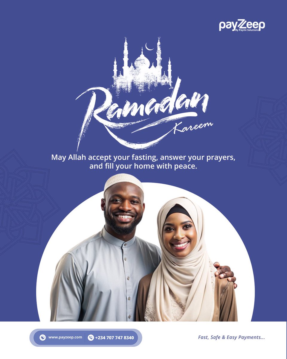 payzeepng's tweet photo. May the light of this holy celebration fill your heart and home.

Wishing you a day of profound peace and gratitude. Ramadan Mubarak from all of us at payZeep.

#RamadanMubarak #Ramadan2026 #PeaceAndGratitude #payZeep #RamadanKareem #BlessedMonth #FintechCommunity https://t.co/hqGRvMtxYK