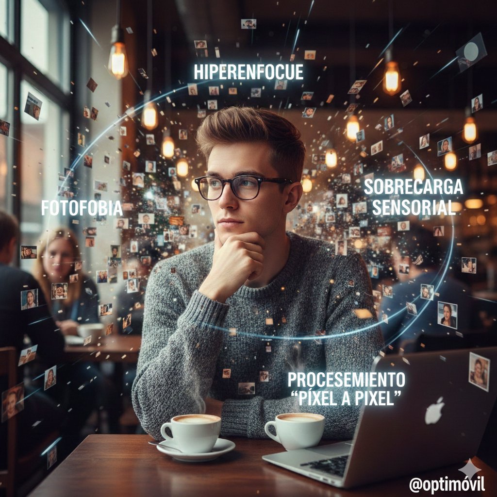 Es muy común que cuando hablamos de #Asperger (ahora diagnosticado bajo el espectro #Autista o TEA) nos enfoquemos en la comunicación o lo social, pero la percepción visual juega un papel fascinante.
Donde el cerebro procesa las señales lumínicas de una manera distinta.