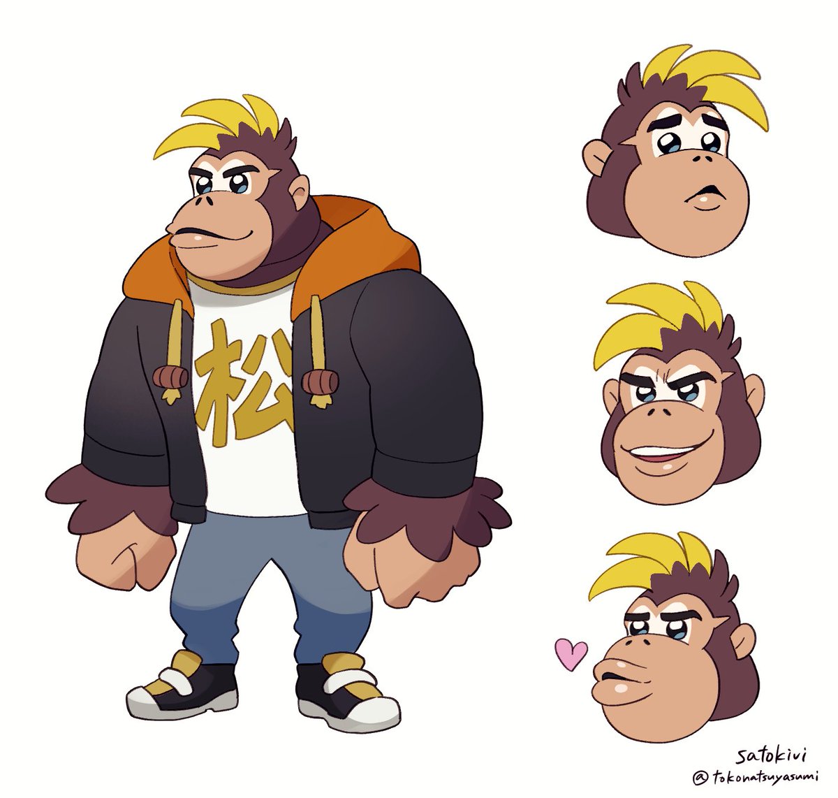ikumatsu33's tweet image. 先ほど配信で公表しましたが、今まで少しグレーなアイコンを使用していたので、今後活動に使用するちゃんとしたキャラをデザインしていただきました。

チャームポイントはぷるぷる唇とつぶらな瞳、松の字が刻まれたTシャツです。

こちら”きびさん（@tokonatsuyasumi ）”にデザインしてもらいました！
