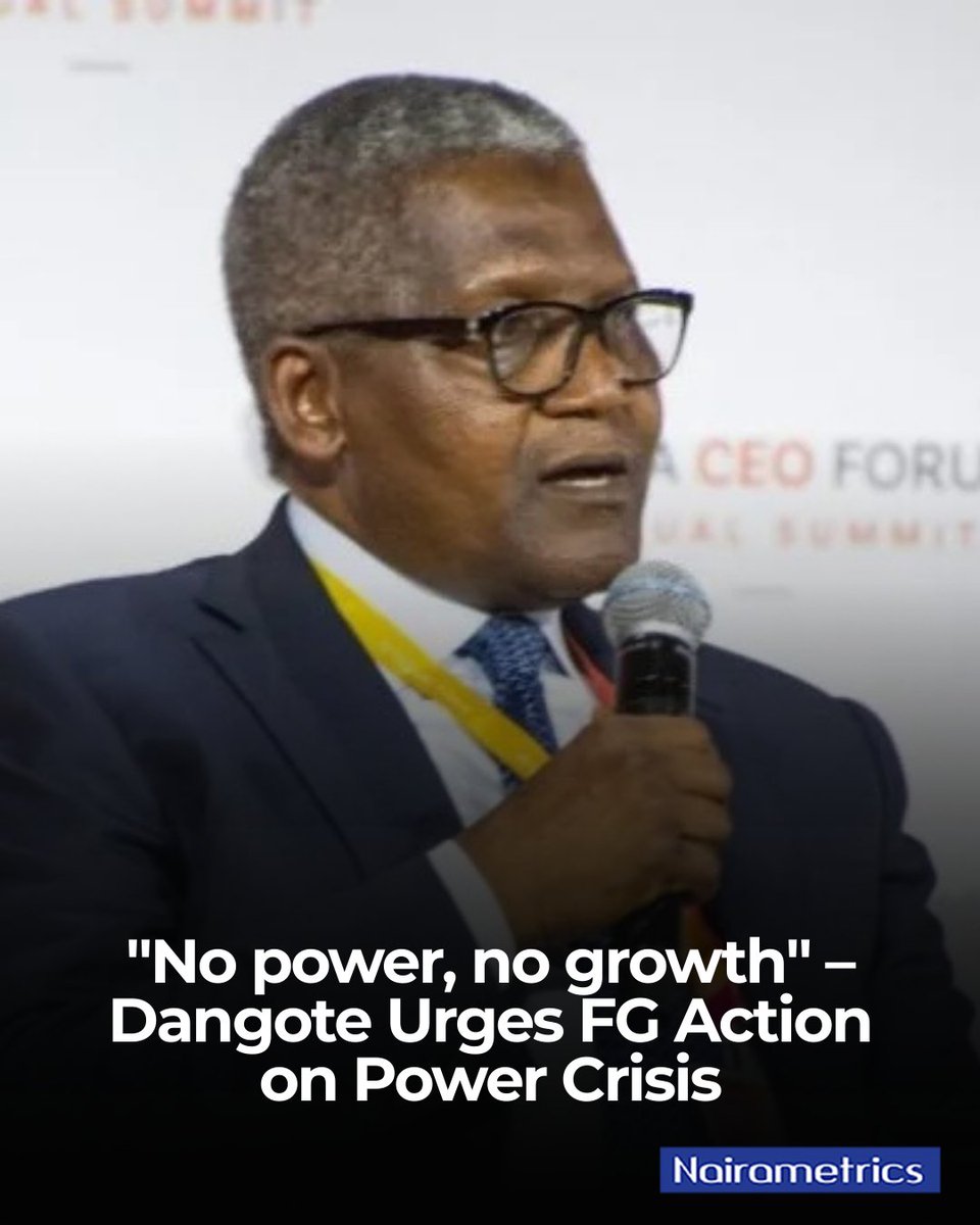 Aliko Dangote has urged the Federal Government to convene an emergency national retreat to resolve Nigeria’s chronic electricity shortages, warning that unreliable power is stifling industrial growth.

Speaking at the launch of the National Industrial Policy 2025, he said recent
