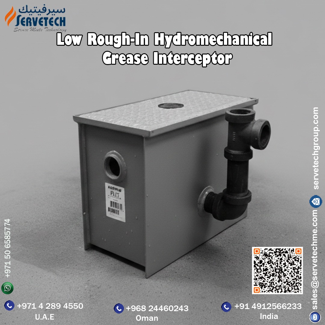 Servetech_'s tweet image. Low Rough-In Hydromechanical Grease Interceptor 
Three-way low-rough-in outlets (plugs included), powder-epoxy acid-resistant finish, visible double-wall deep-seal trap and removable internals for fast, low-effort cleaning. ✨🛠️
#GreaseInterceptor #KitchenPlumbing #Servetech
